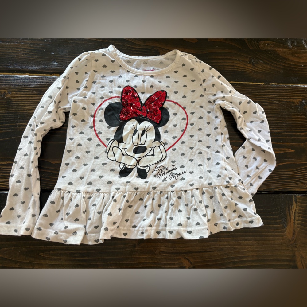 Disney White and Red Polka Dot Minnie MoiseShirt